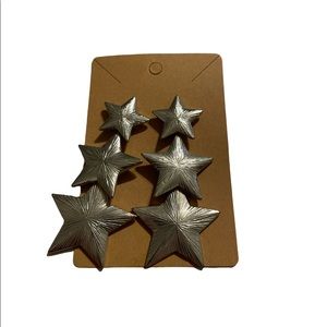 Silvertone Shooting Star Pierced Dangle Earrings